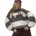 maglione con scritta ricamata no vabbe